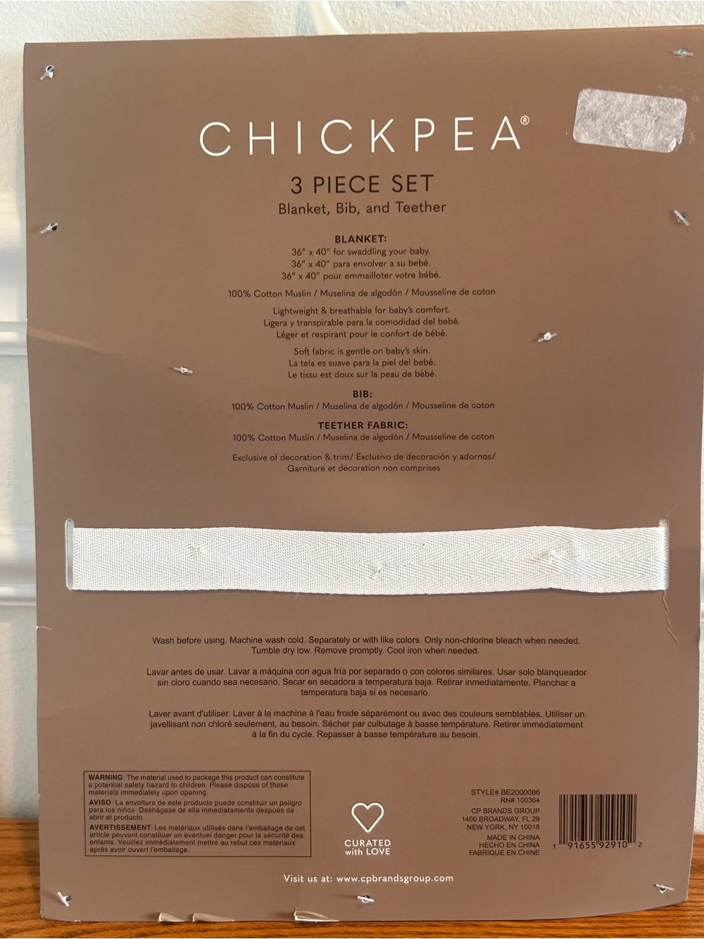 NWT Chickpea 3-Piece Baby Set